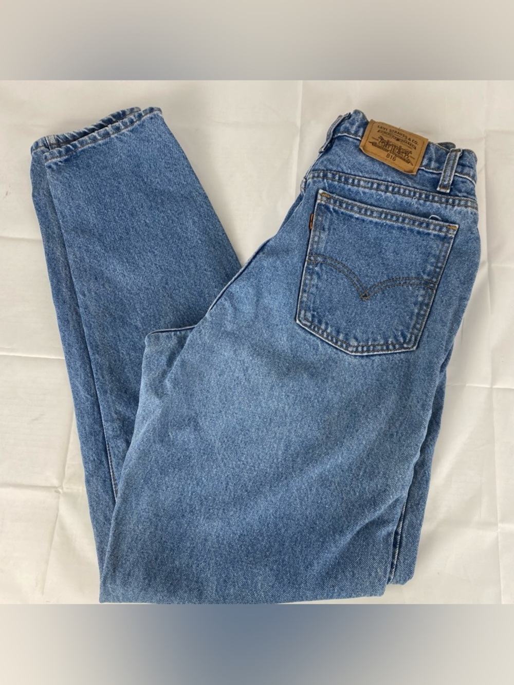Vintage 1998 Levi’s 816 Jeans High Rise Mom Fit Orange Tab Made in Canada 26x32